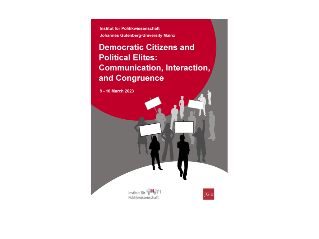 Workshop Democratic Citizens and Political Elites: Communication, Interaction, and Congruence am 09. und 10. März 2023